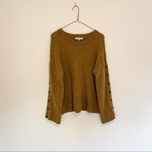 Madewell button sleeve pullover sweater